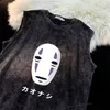 MENS TANK TOPS 90S ANIME TOTORO VEST GOTHIC COMOLL TOP PUNK CASUAL HARAJUKU RETRO Svart tvättat Summer Streetwear ärmlösa tshirts 230713