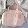 Sacs à bandoulière Mbti doux sacs à main pour femmes 2023 rose Messenger Trendyol mignon dame décontracté fourrure Kawaii japonais coton 230426