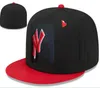 Taglia cappelli aderenti Cappello piatto Tutto il team Logo Designer Snapback regolabili Cappellini da baseball Cappellini Sport all'aria aperta Ricamo Cotone Chiuso Berretti berretto da sole flessibile taglie 7-8