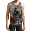 Мужские майки -игра Game of War 3d Pranted Kratos Top Trend Personality Fresh Casual Comere Unisex