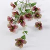 Fiori decorativi simulati Viola chiaro Rosa rossa Natale Piante artificiali Bonsai Gardenia Home Party Decorazione di nozze