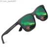 Gafas de sol ROSHARI Gafas de sol polarizadas cuadradas para hombres y mujeres Gafas de sol de viaje con montura retro TR90 para hombres Zonebril aquí UV400 Z230714