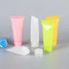 5ml 10ml Contenitori vuoti riutilizzabili Tubi Plastica colorata Spremere Bottiglie da viaggio morbide Supporto per lozione Cosmetico Trucco Campione Fiala Vaso