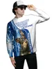 Moletom Masculino Animal Moletom Com Estampas de Cão Pastor 3D Masculino Feminino Manga Longa Casacos Tops com gola redonda