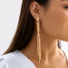 Stud IngeSight Z Punk Long Twisted Flat Snake Chain Earrings for Women Personality Gold Color Drop Earring Wed Party Jewelry Gifts 230714