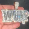 رقم رسالة مخصصة اسم المجوهرات الراقية المعلقات المثلجة جولة Moissanite Diamond Hip Hop Jewelry تخصيص المجوهرات