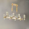 Chandeliers BOSSEN Modern Bubble Crystal Column Chandelier Nordic Designer Minimalist Living Room Dining Bedroom Lamps And Lanterns