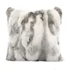 Etui poduszki Ms.Softex naturalny futer futra prawdziwy królik er miękka pluszowa poduszka dekoracja domu
