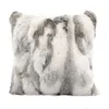 Taie d'oreiller Ms.Softex Fourrure Naturelle Casework Real Rabbit Er Doux Coussin En Peluche Décoration De La Maison T200601 Drop Delivery Textiles De Jardin B Dh1Ds