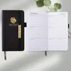 A6 Size Monthly Leather Planner ، 2024.1-2025.6 (18 شهرًا) ، مخطط أكاديمي ، كتاب موعد ، جدول أعمال يومي ، مخطط طالب للمعلمين السنوي