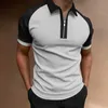 THERTS للرجال 2023 New Men Polo Shirt Shirt Shirt Sleeve Fashion 3D Platwork Color Printed Highwale Men T-shirt theral typer typer typer the l230713