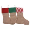 Décorations De Noël 50Pcs Chaussettes En Toile Stockage Sac Cadeau 30X45Cm Décoration D'arbre Bas De Noël 7Styles Drop Delivery Home Garden Dhpkd