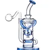 Big Glass Water Bongs Hookahs Freezable Coil Thick Glass Beaker base Smoking Glass Pipes Recycler Oil Rigs With 14mm Bowl
