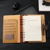 Notatniki A6 A5 Brown PU skórzany pierścionek Organizator Personal Planner Notebook Black Luksus Luksus Reoild Agenda Note Book 230713