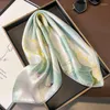 Scarves Pure Silk Scarf Lady Small Square Hairband Foulard Fashion Print High Quality Neckerchief Headscarf Bandana 2023