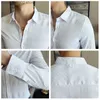 Męskie koszule na męskie koszule plus size 4xl jedwabne Camisas de lujo para hombre jesna długi rękaw biznes formalny sukienka dla mężczyzn Koreańskie odzież uliczna T230714