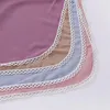 Foulards plaine solide dentelle chaîne bulle en mousseline de soie Hijab châle dame haute qualité Wrap plage couverture Bufandas Ramadan islamique musulman Sjaal 2023