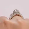 Bling bling vvs moissanite yüzüğü 100% 925 Sterling Ring Tasarımcı Tarzı Topaz CZ Moda Çok Döngü Sarılı Set Yüzük Moda Kadın Yüzüğü Gümüş Takı Yüzükleri Kadınlar İçin