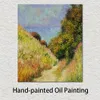 Chemin de la Cavee Pourville Pourude Monet Painting印象派の芸術手描きのキャンバス壁の装飾高品質