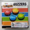 Jouets d'intelligence jouet éducatif en plastique pour la compétition de jeu familial quiz buzzers lumières et sons 4pcs bouton buzzer 230714