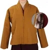 Ubranie etniczne Tybetańska buddyzm kostium Monk Ubranie Lamaism Winter Zipper Płaszcz termiczny Mieszkaniec 2023