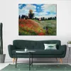 Handmade Artwork Canvas Paintings by Claude Monet Poppy Field in Argenteuil Modern Art Kitchen Room Decor