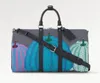 10A heren designer plunjezakken x YK Keepall 45 cm praktische tas Yayoi Kusama kleurrijke pompoenen ontwerper lente en zomer bagage reistas met grote capaciteit