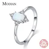 Trouwringen Modian Echt 925 Sterling Zilver Voor Vrouwen Shining Crown Opal Vinger Ring Klassieke Luxe Statement Sieraden Anel 230714