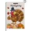 Thanksgiving Tuin Vlag Dubbelzijdig Afdrukken Linnen Turkije Happy Thanksgiving Tuin Yard Woondecoratie