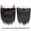 11a Straight 100% Jungfrau menschliches Haar Bundles plus transparent 13x4 Frontal Seide unverarbeitete menschliche Haarverlängerungen Indischer malaysischer Kambodschaner Brasilianer