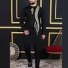 Men's Tracksuits Kaftan Luxury Men's Suit Print Trim Top Trousers Dashiki African Ethnic Casual Style 2 Piece Set Traditional Wear Wedding Cloth 230713