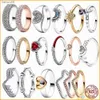 Stralende Hart Pav Zegelring Nieuwe 925 Sterling Zilver Hot Koop Serie Ringen Voor Vrouwen Jubileum Geschenken Sieraden L230704