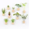 Fridge Magnets 12 Pcs 3D Plastic Fridge Magnets Set Decor Lifelike Plants Magnetic Sticker For Refrigerator Message Board Magnetic Potted Plant 230714