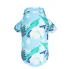 Vestuário para cães Hawaiian Wind Pet Shirt Roupas para cachorros Roupas para praia Seção fina respirável de roupas Suprimentos Atacado