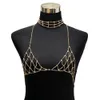 Pendant Necklaces Fashion Gilded Necklace Chest Chain Sexy Gold Body Party Beach Jewelry For Women 230714