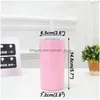 Bicchieri 12Oz Straight Sublimation Skinny 7 colori Acciaio inossidabile Sottovuoto St Cup Beer Portable Coffee Sippy Tazze Drop Delive Dhvbt