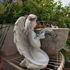 Dekoracje ogrodowe amerykańskie żywice ptak girlandowe ozdoby aniołowe Ornamenty ogrodowe Balkon Figurki Dekoracja dekoracji rzeźby rzeźby rzeźby l230714