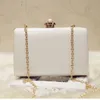 Borse da sera Borsa da donna in pelle da donna Dinner Party Lady Wedding Flower Clutch Purse bianca 230714