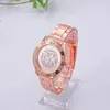 Armbandsur lyx TVK Fashion Casual Clock Silver Armband Watch Women Rhinestone Watches Ladies Elegant Quartz Wristwatch