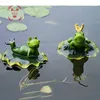 Garden Decorations Resin Floating Frogs Statue Creative Frog Sculpture Outdoor Garden Pond Decorative Home Fish Tank Garden Decor Desk Ornament L230714