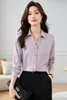 Blouses pour femmes Chikichi femmes chemises blanc à manches longues dames hauts violet chemise Blouse femme basique 2023 mode vêtements