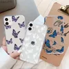 Funda de teléfono de mariposa para iPhone 8 7 6 6S Plus, funda para iPhone 13 12 Pro Mini 11 Pro Max XS Max XR X 5 5S SE 2020, Capa transparente de TPU L230619