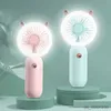 Electric Fans Rechargeable USB Hand Fans For Women Portable Mini Fan Silent Desktop Fan With Night Light Three Wind speed Air cooler