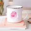 Tazze Stile giapponese Succo di fragola Stampa Smalto Bevande creative Tazze per caffè e latte Kawaii Maniglia per acqua Regali per bicchieri