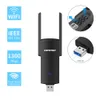 Adaptateurs Réseaux Adaptateur Wifi USB 1300Mbps RTL8812BU Double Bande pour PC Noir Ethernet Wi-Fi Dongle Antenne Externe Récepteur Wi Fi Carte Réseau 230713