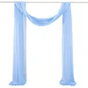 Rideau 18Ft Table Runner Mariage Arche Drapé Tissu Mousseline Drapé Draperie Sheer Backdrop Réception Swag Cérémonie Décor