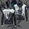 Herrtröjor Final Fantasy XVI 3D Tryckt Zip Up Casual Fashion Men Kvinnor Bekväma Top Streetwear Hooded Sweatshirts Rockkläder