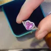 Cluster ringen 1ct roze hartvormige Moissanite diamanten ring helder geslepen 925 sterling zilveren bruid bruiloft verloofd zijn glanzende luxe sieraden