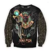 Herren Hoodies ägyptische Gott Auge des Horus Pharao Anubis Gesicht 3D -Druck Männer Hoodie Harajuku Modetusche Sweatshirt Street Jacke Unisex