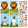 Barn leksaksklistermärken gör ett ansikte DIY -klistermärke Princess Klä upp rolig tiger dinosaurie Animal Diy Face Puzzle Education Toys för 230714